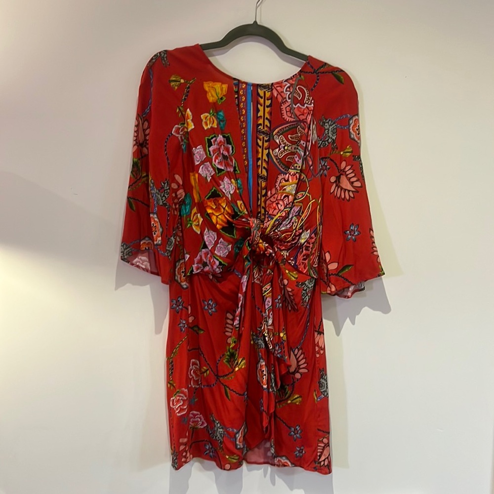 New red Desigual viscose dress L